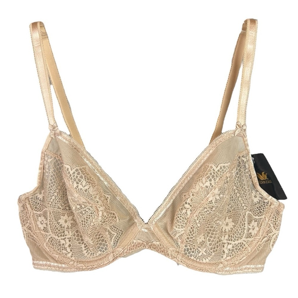 NWT Wacoal Underwire Beige Nude Brallet WomenNWT Wacoal Cream Lace Underwire Bra